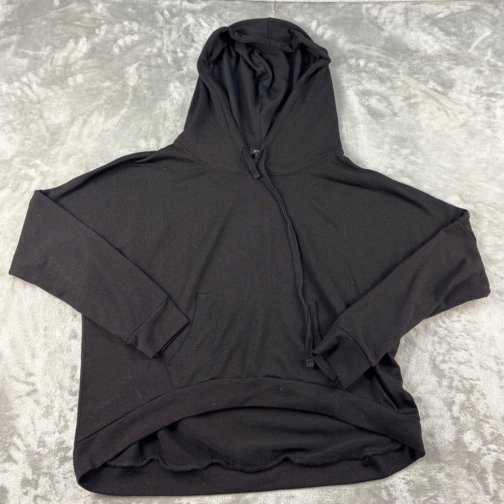 UK2LA Hoodie Womens S Black High-Low Hem Oversized EUC